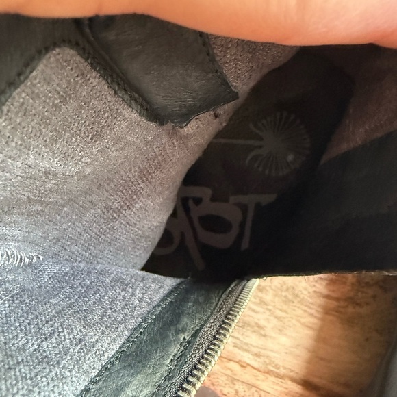 OTBT NWOT Black Peep Toe Ankle Boots with rope hassle detail - Picture 9 of 11